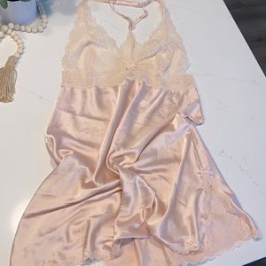 Pale pink with shimmer lace accent nightie